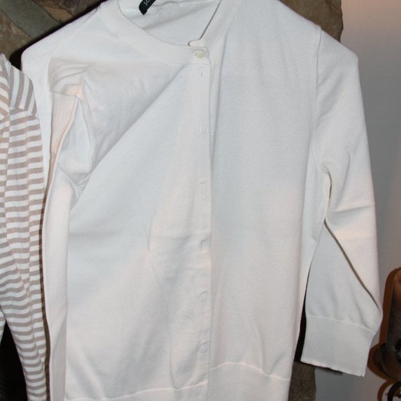 J. Crew Sweaters - Women Medium J Crew White Cardigan